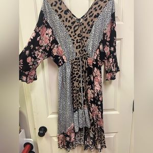 Boutique Leopard and Floral Dress